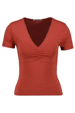 T-shirts & Tops<America Today Basic T-shirt Elly Terra|Offwhite|Black