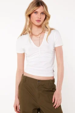 T-shirts & Tops<America Today Basic T-shirt Elly Terra|Offwhite|Black