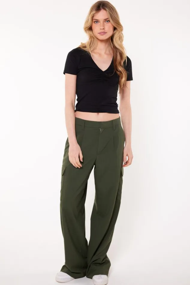 T-shirts & Tops<America Today Basic T-shirt Elly Terra|Offwhite|Black