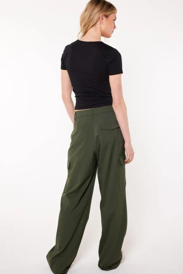 T-shirts & Tops<America Today Basic T-shirt Elly Terra|Offwhite|Black