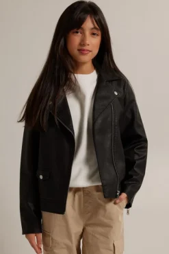 Jassen<America Today Biker jacket Julie JR Black