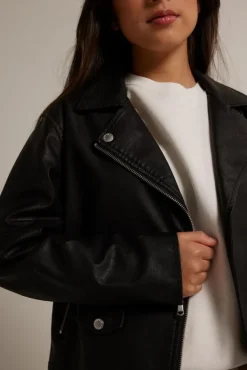 Jassen<America Today Biker jacket Julie JR Black