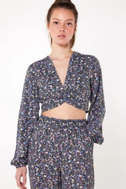 Blouses<America Today Blouse Baya Multicolour|Flowerblack|Sage