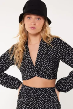 Blouses<America Today Blouse Baya Multicolour|Flowerblack|Sage