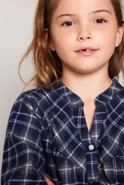 Blouses<America Today Blouse Beck jr Lightgreen/blue|Purple/blue