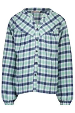 Blouses<America Today Blouse Beck jr Lightgreen/blue|Purple/blue