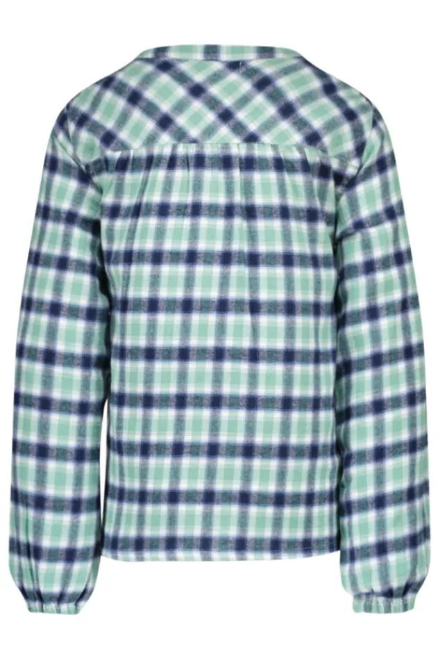 Blouses<America Today Blouse Beck jr Lightgreen/blue|Purple/blue