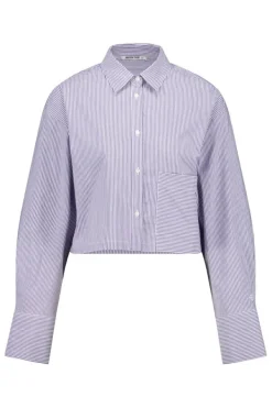 Blouses<America Today Blouse Britney Stripe|Babyblue|White