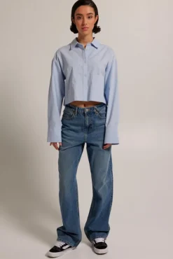 Blouses<America Today Blouse Britney Stripe|Babyblue|White