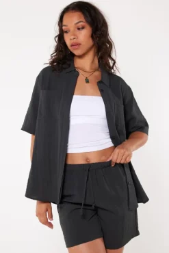 Ondergoed & Lounge<America Today Blouse Miracle Washedblack