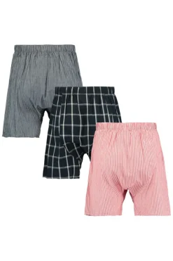 Ondergoed & Lounge<America Today Boxershort Thomas 3P White/multi