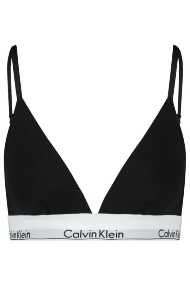 Ondergoed & Lounge|Calvin Klein<America Today Bralette Calvin Klein triangle Black|Greymelange