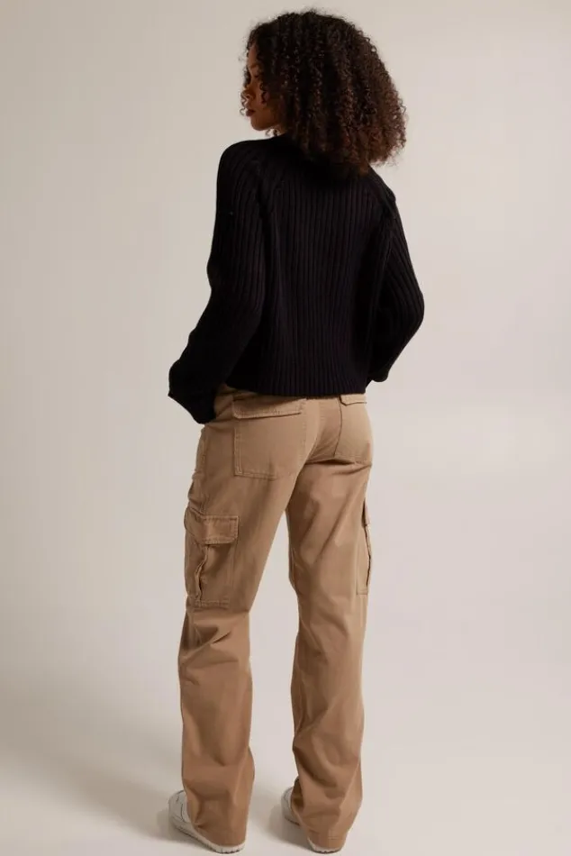 Broeken<America Today Broek Paloma Black|Lightkhaki|Army