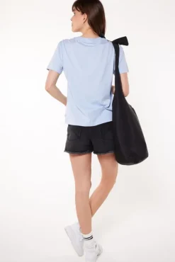 Shorts<America Today Denim short Novi Washedblack|Lightblue