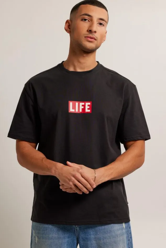 T-shirts & Polo's<America Today Elwin Black|Offwhite