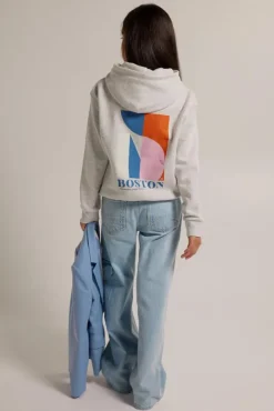 Truien & Vesten<America Today Hoodie Sarah JR Lightgreymelange