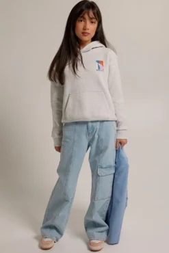 Truien & Vesten<America Today Hoodie Sarah JR Lightgreymelange