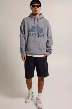 Truien & Vesten|Sweaters & hoodies<America Today Hoodie Sen hood Washedblue