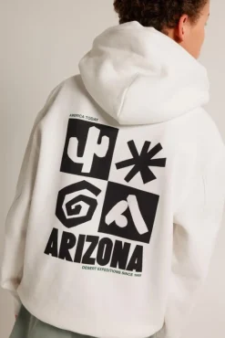 Truien & Vesten<America Today Hoodie Sky Hood jr Offwhite