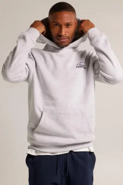 Truien & Vesten|Sweaters & hoodies<America Today Hoodie Soren hood Lightgreymelange|Darkblue