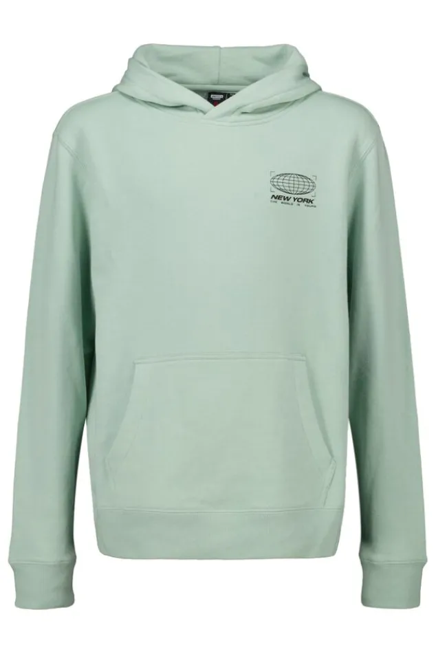 Truien & Vesten<America Today Hoodie Steef Hood JR Softgreen