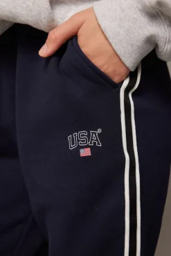 Broeken|Joggingbroeken<America Today Joggingbroek Carly Midgreymelange|Midnight|Darkgreen