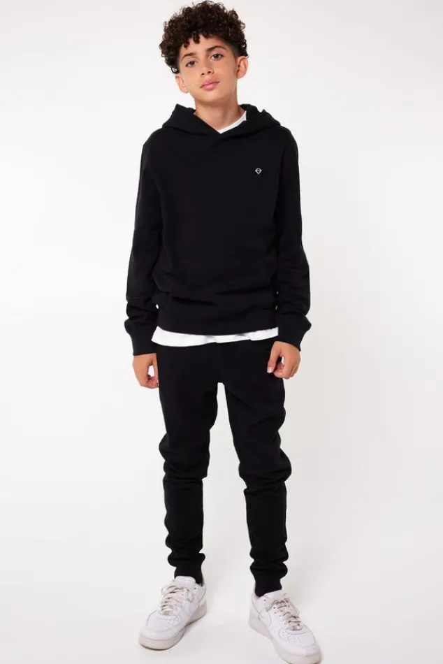 Broeken|Joggingbroeken<America Today Joggingbroek Chance JR Black|Darkblue|Lightgreymelange