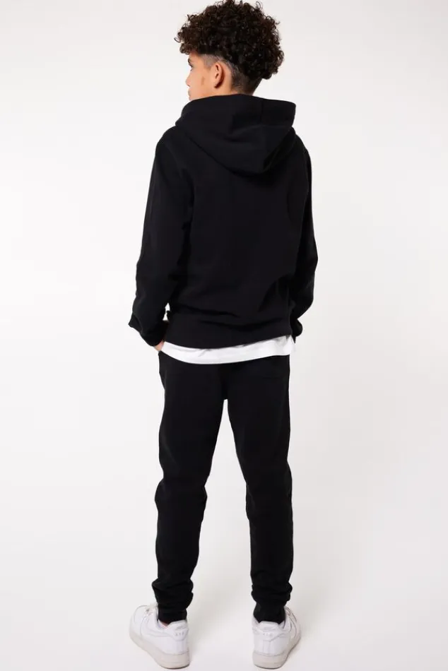 Broeken|Joggingbroeken<America Today Joggingbroek Chance JR Black|Darkblue|Lightgreymelange