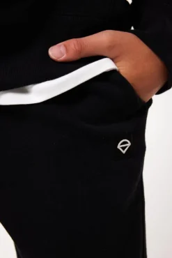 Broeken|Joggingbroeken<America Today Joggingbroek Chance JR Black|Darkblue|Lightgreymelange