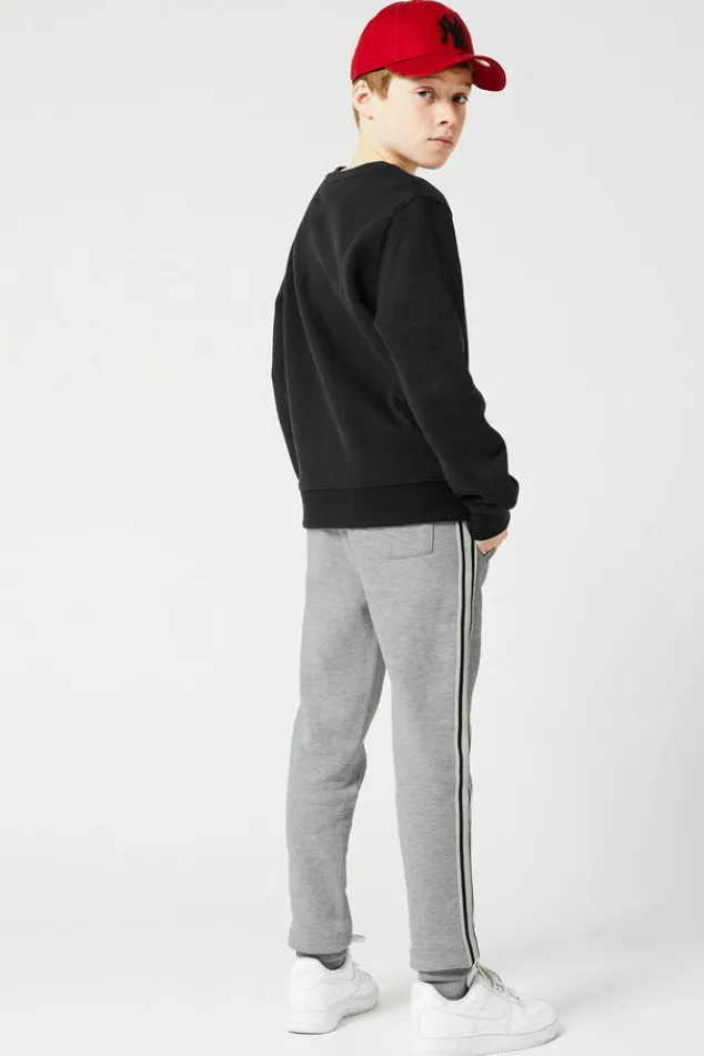 Broeken|Joggingbroeken<America Today Joggingbroek zijstreep Midgreymelange