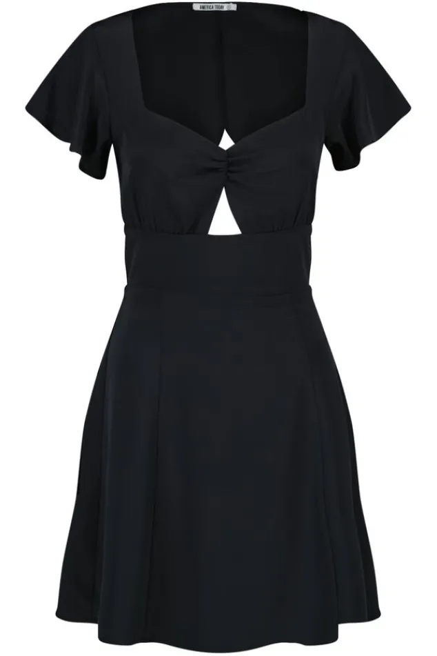 Jurken<America Today Jurk Dawn Flowerblack|Black