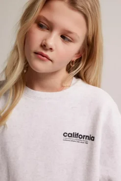 Jurken<America Today Jurk Dawn jr Black|Lightgreymelange