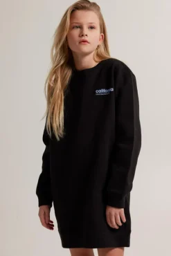 Jurken<America Today Jurk Dawn jr Black|Lightgreymelange