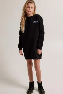 Jurken<America Today Jurk Dawn jr Black|Lightgreymelange