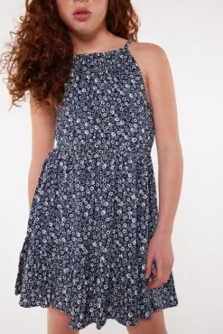 Jurken<America Today Jurk Diara jr Navy/white