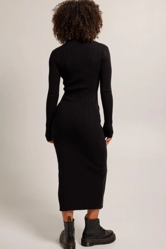 Jurken<America Today Jurk Didi Black|Midgreymelange