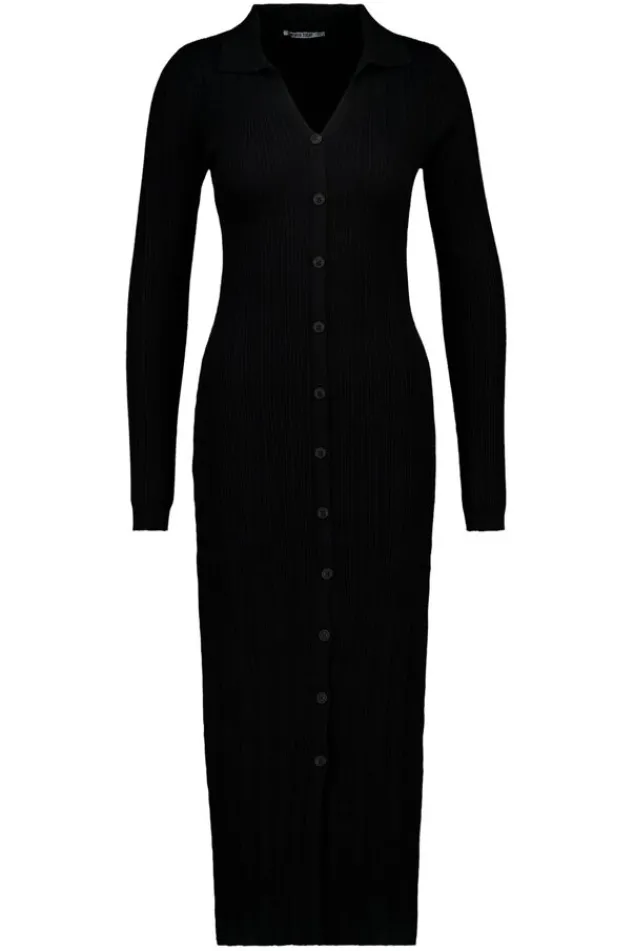 Jurken<America Today Jurk Didi Black|Midgreymelange