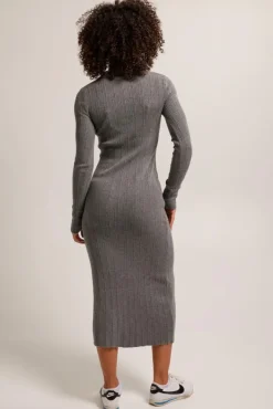 Jurken<America Today Jurk Didi Black|Midgreymelange