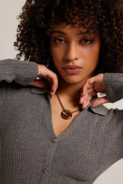 Jurken<America Today Jurk Didi Black|Midgreymelange