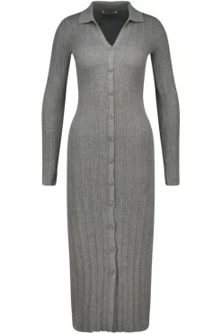 Jurken<America Today Jurk Didi Black|Midgreymelange