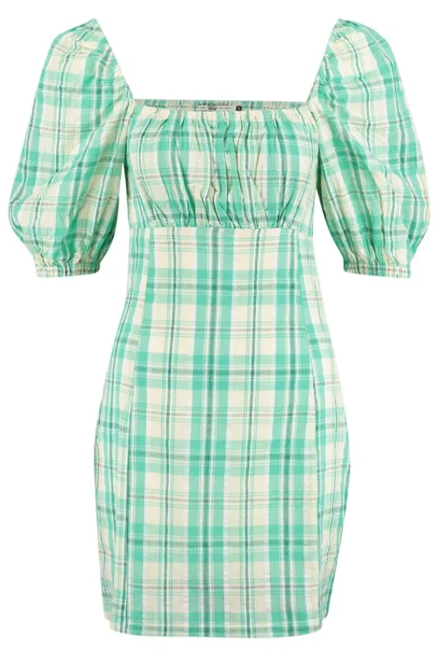 Jurken<America Today Jurk Dora Check|Orange/blue