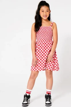 Jurken<America Today Jurk Dorry JR Red/pink