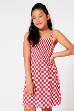 Jurken<America Today Jurk Dorry JR Red/pink