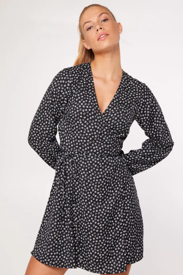 Jurken<America Today Jurk Dove Flowerblack|Orange/blue