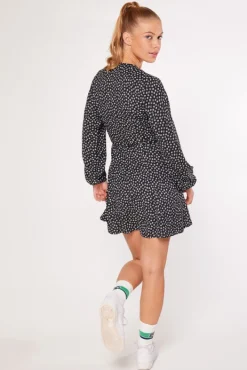 Jurken<America Today Jurk Dove Flowerblack|Orange/blue