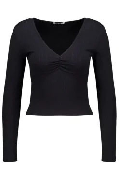 T-shirts & Tops<America Today Longsleeve Laney Black|Offwhite