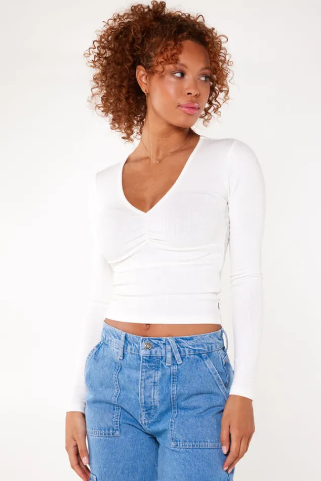 T-shirts & Tops<America Today Longsleeve Laney Offwhite