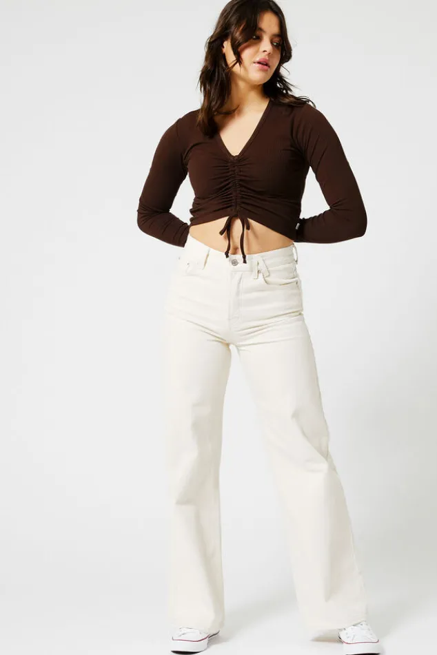 T-shirts & Tops<America Today Longsleeve Leigh Darkbrown