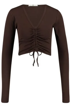 T-shirts & Tops<America Today Longsleeve Leigh Darkbrown