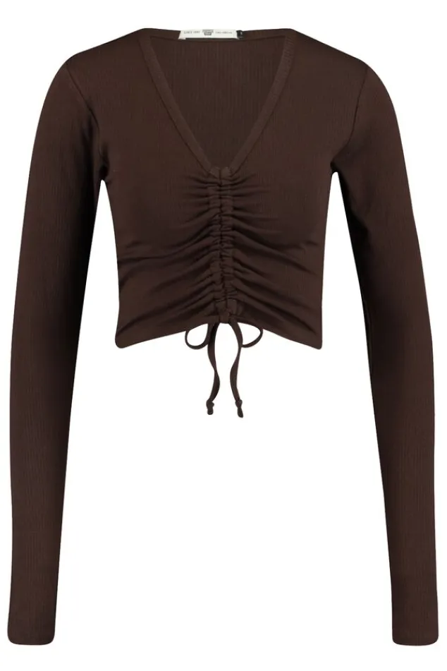 T-shirts & Tops<America Today Longsleeve Leigh Darkbrown